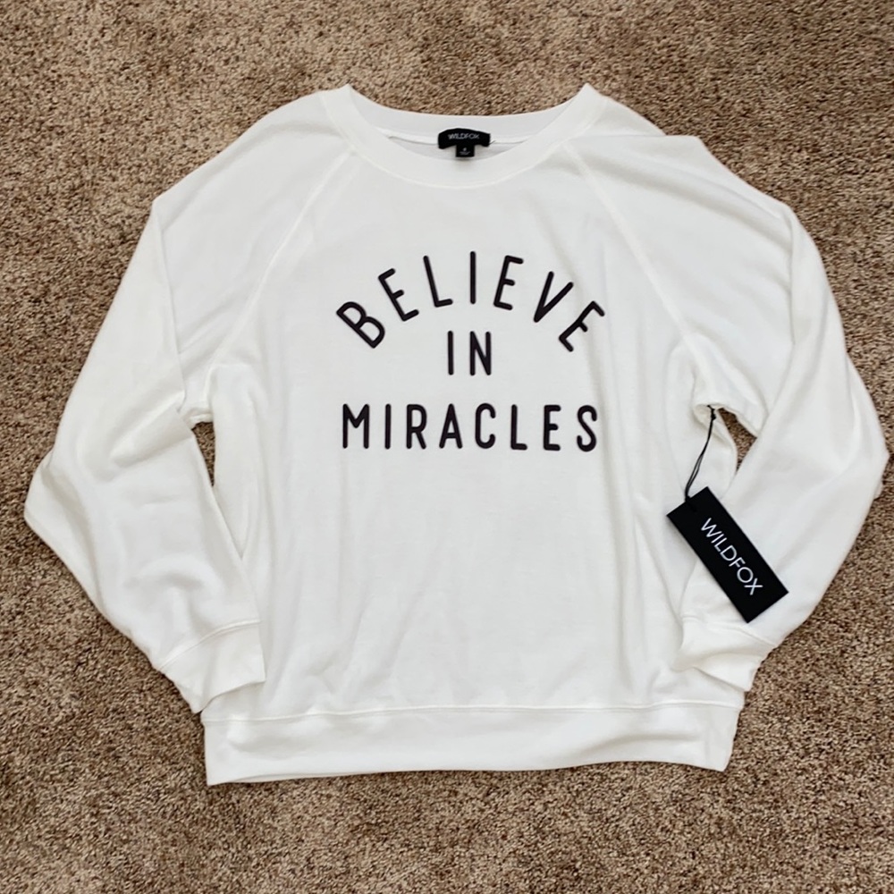 Wildfox Believe in Miracles Sweater Small